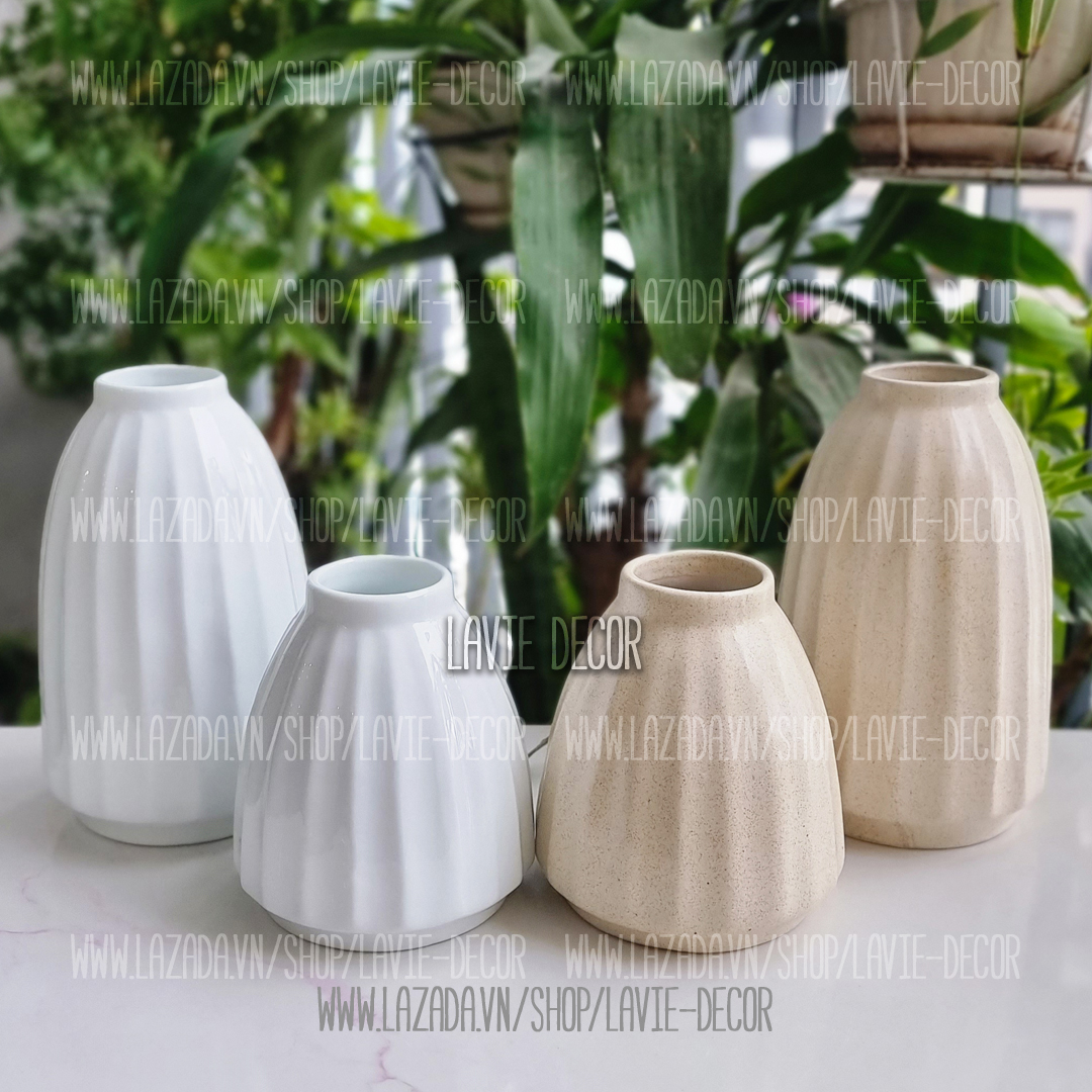 Lọ hoa gốm sứ men mát dáng phi thuyền Bát Tràng