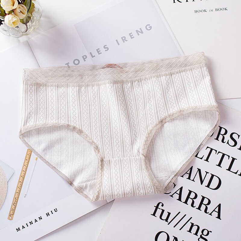 (FREESHIP) Combo 10 Quần Lót Cotton Kháng Khuẩn Cạp Ren