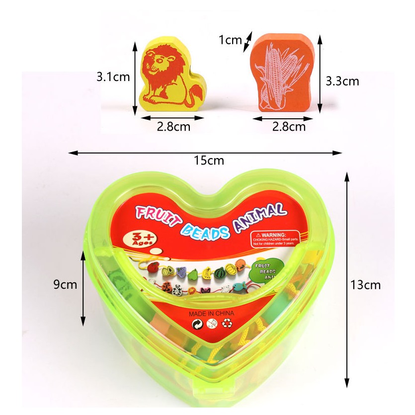 Xâu Hạt gỗ To Cho Bé 15 Tháng -3 Tuổi
