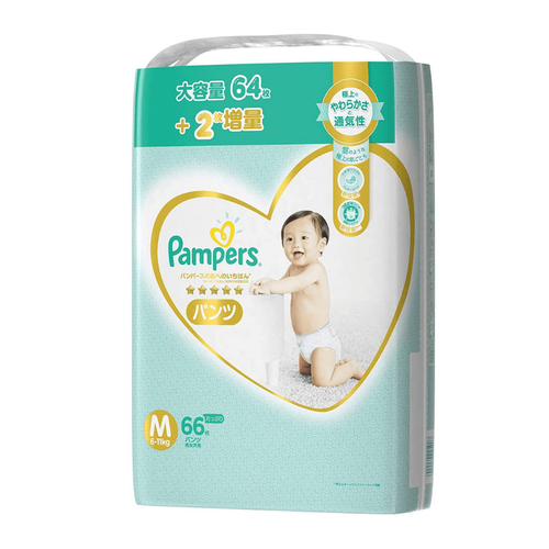 Tã/Bỉm Quần Pampers Nhật Giữ Dáng, size M66 (Hàng nội địa Nhật)