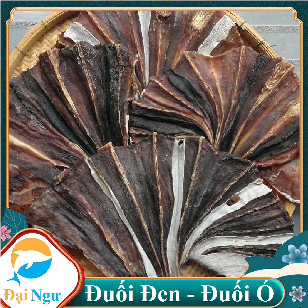 500GR  Khô Cá Đuối Lạc ĐEN Đặc Sản Loại 1 Cà Mau không tẩm gia vị--Đại Ngư