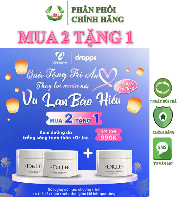 Kem trắng da toan than +Dr.Lee dưỡng ẩm,chống hoá,tái tạo da chai lì kích ứng