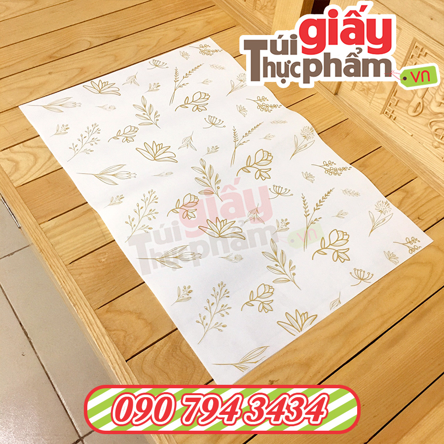 Giấy Gói Thời Trang, Phụ Kiện (500 tờ / 40x60cm / 40gsm / Hoa Lá Đồng)