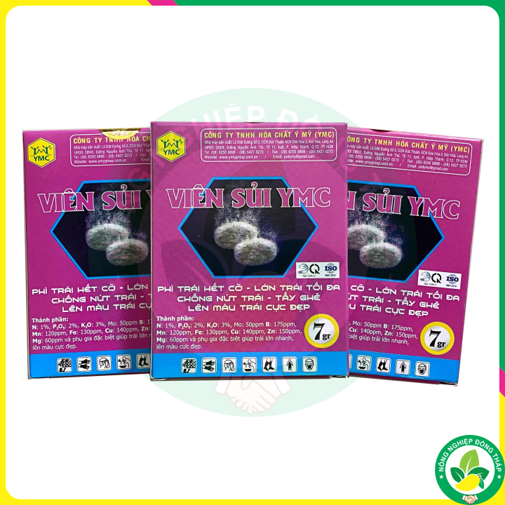[COMBO 2 VIÊN] VIÊN SỦI YMC – Phì Trái Hết Cỡ, Lớn Trái Tối Đa, Chống Nứt Trái, Tẩy Ghẻ, Lên Màu Trái Cực Đẹp (Viên 7gr)