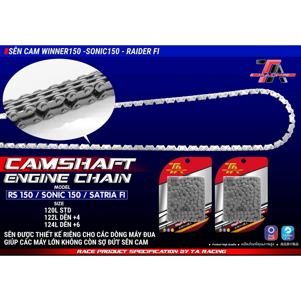 SÊN CAM ĐỘ TA WINNER SONIC RAIDER SATRIAFI ATE 120l 122l 14l