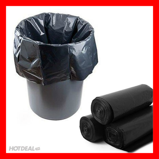 Cuộn túi đựng rác tiện lợi màu đen size 55x65cm