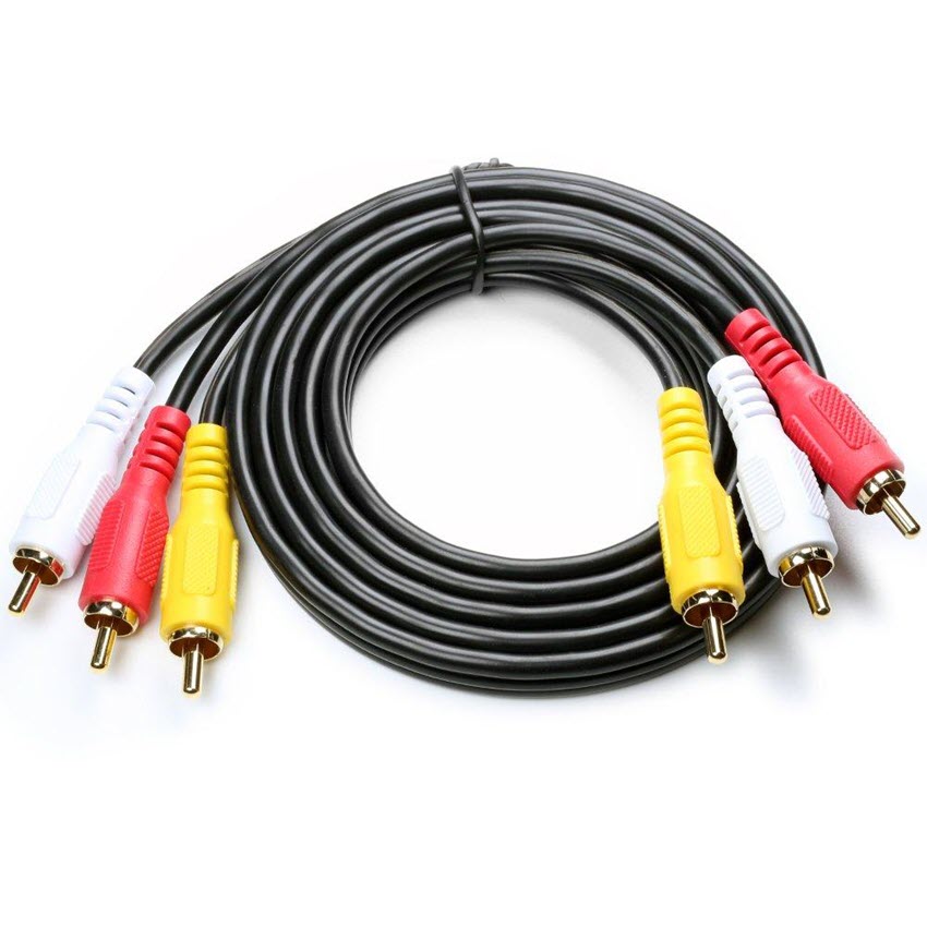 Cáp AV RCA dây AV 6 đầu hoa sen dài 1,5m
