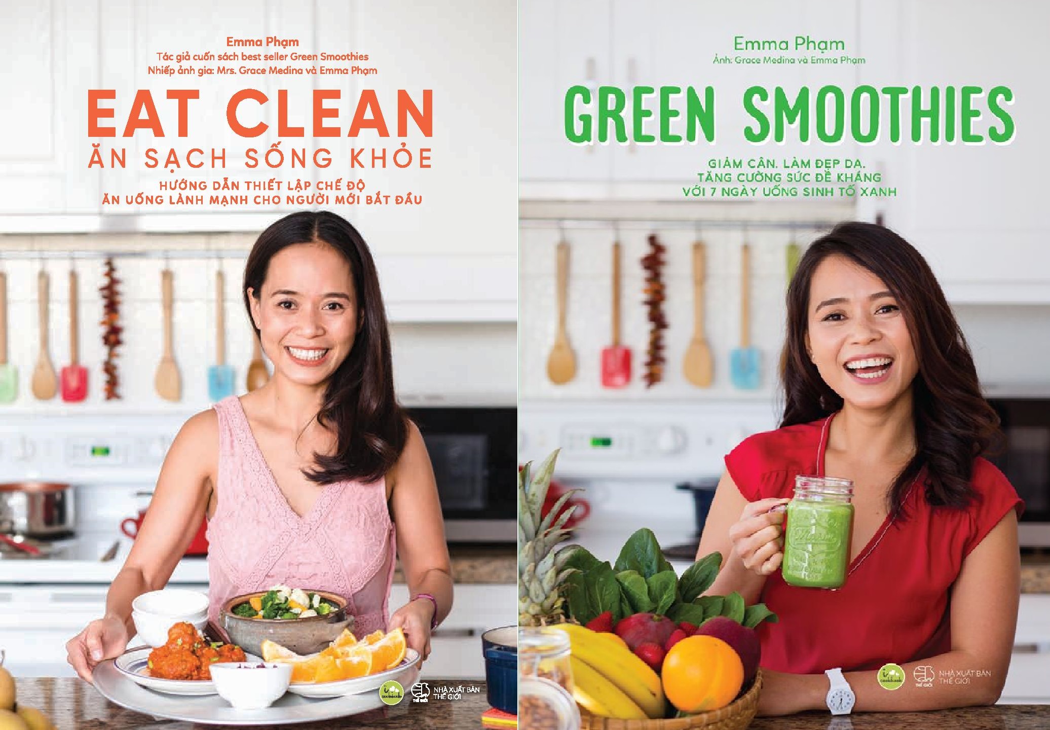 nguyetlinhbook - Combo 2 cuốn :  Eat Clean Ăn Sạch Sống Khỏe + Green Smoothies.