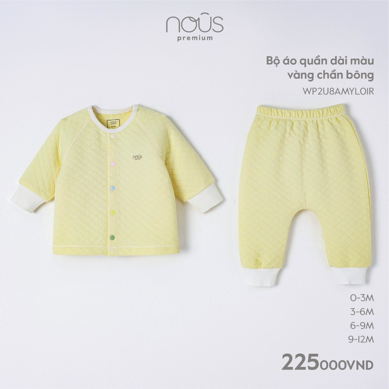 Nous - bộ quần áo dài nous từ 0-3m đên 9-12m