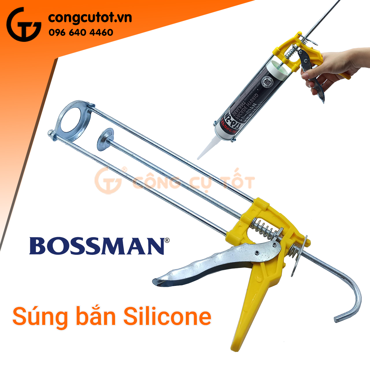 Súng bắn keo silicone BOSSMAN