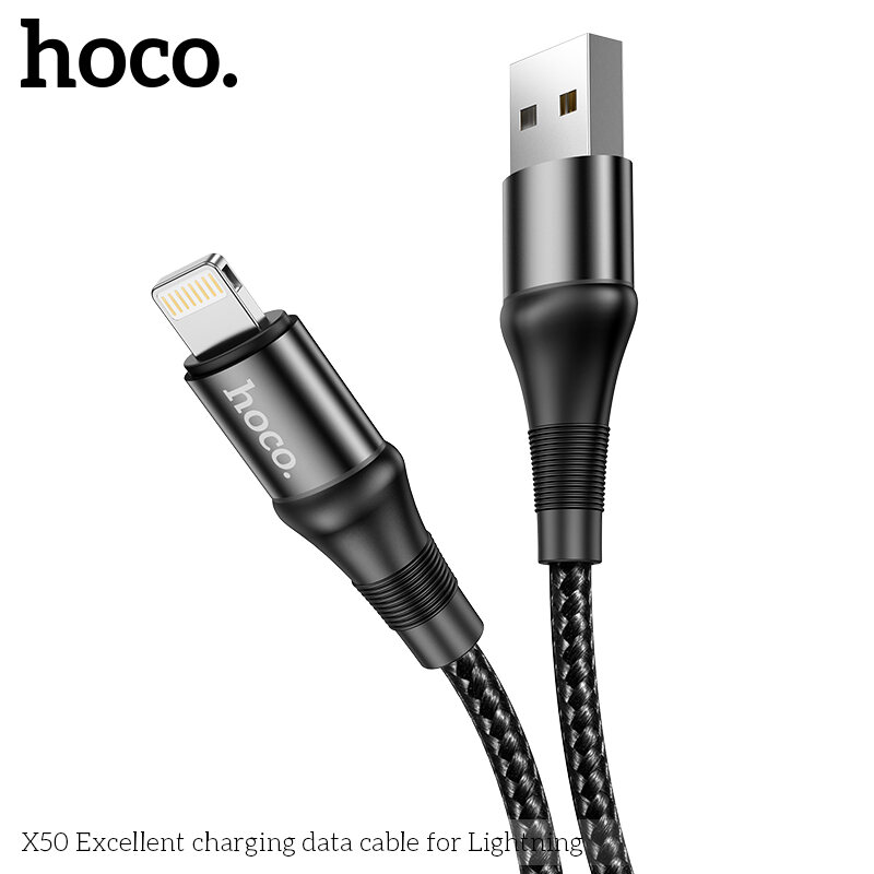 Cáp sạc nhanh Hoco x50 2.4A lightning dành cho iphone, ipad. TĐ-store