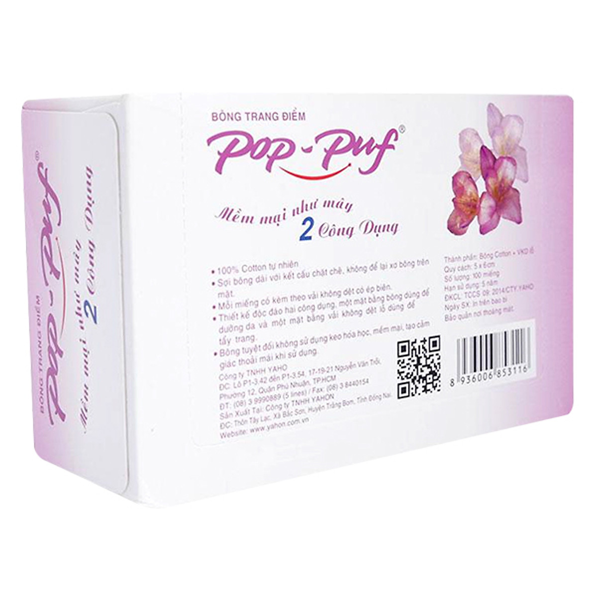 Pop-Puf 2 Uses 100 Pieces (Makeup + makeup remover)