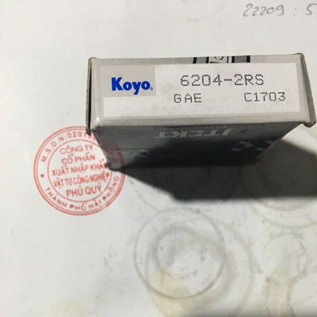 Vòng bi, bạc đạn Koyo 6204 - 2rs