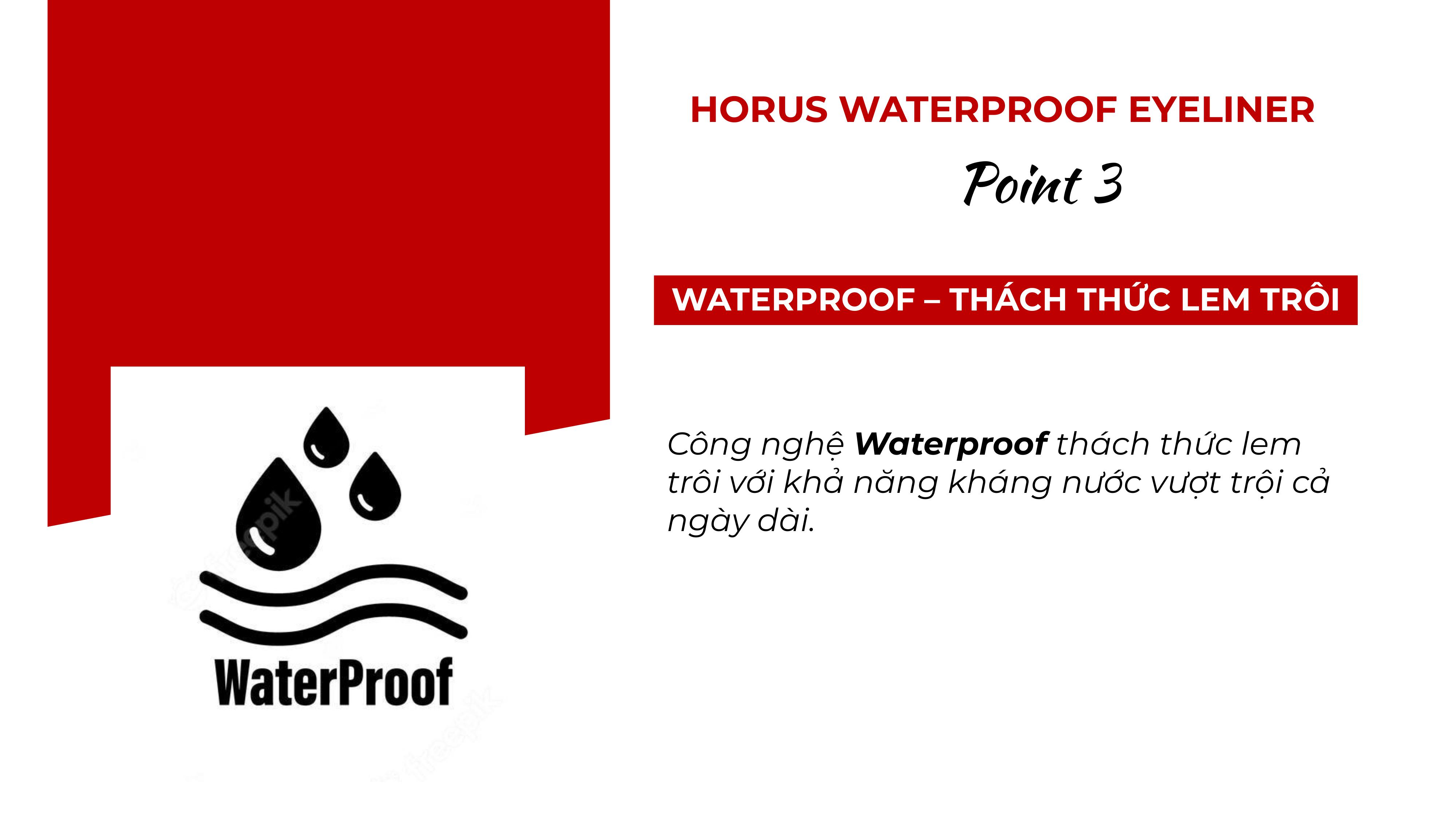 Bút Kẻ Mắt Horus Water Proof Eyeliner 1g