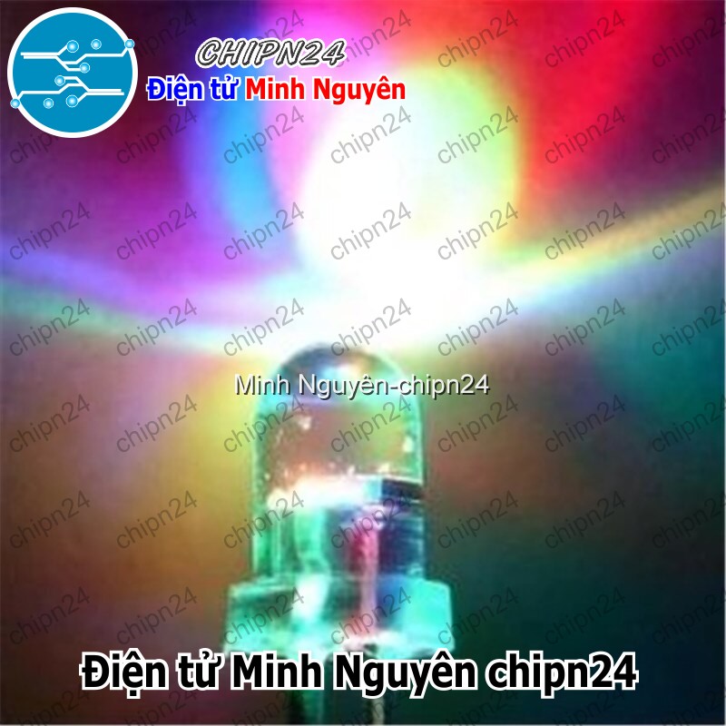 [10 con] (TK17, H14) Led 10mm Trong 7 Màu RGB 2 chân Nháy Nhanh - HH004716