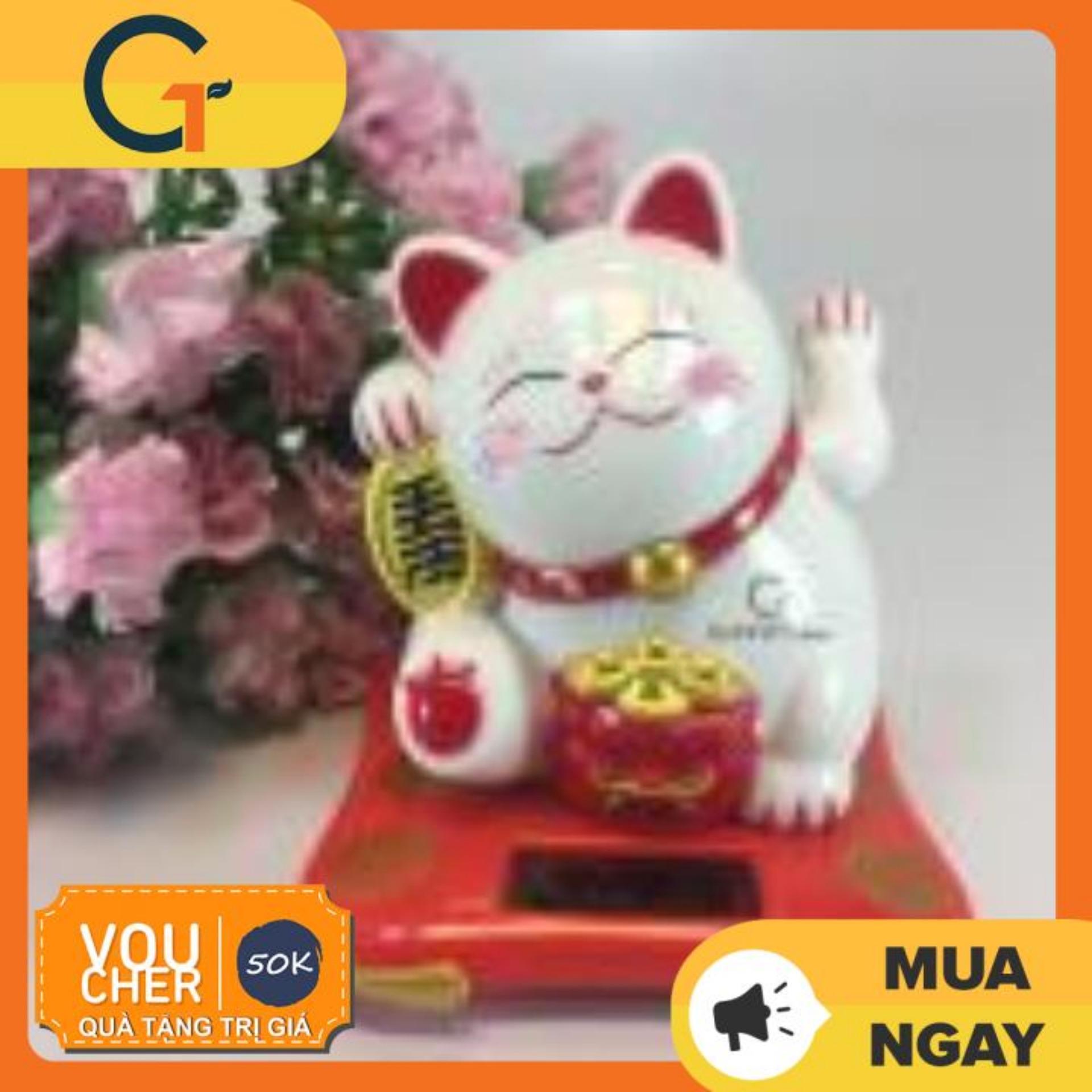 Mèo vẫy thần tài dùng pin năng lượng mặt trời cao cấp
