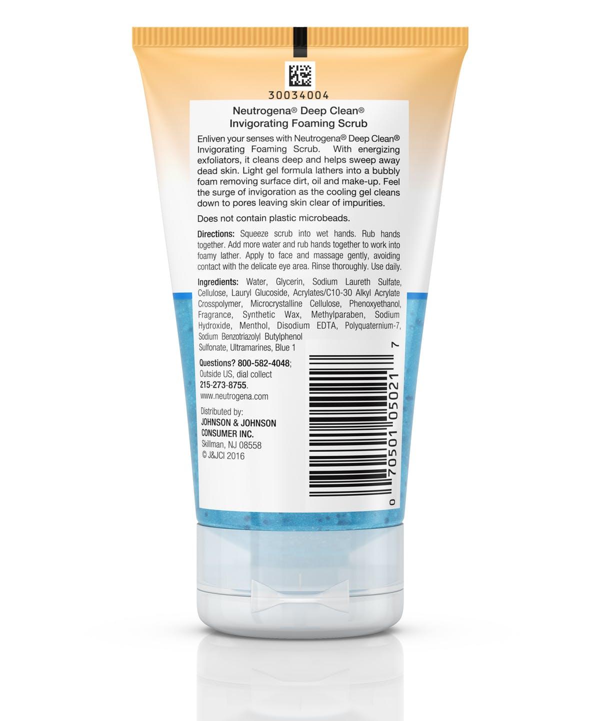 Sữa Rửa Mặt Tẩy Da Chết Neutrogena Deep Clean® Invigorating Foaming Scrub ( 124mL )