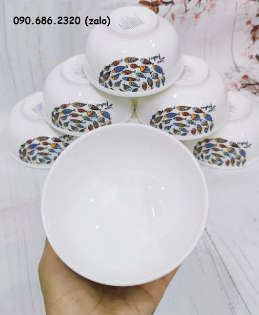 bộ chén sứ cao cấp hình cá - chén sứ