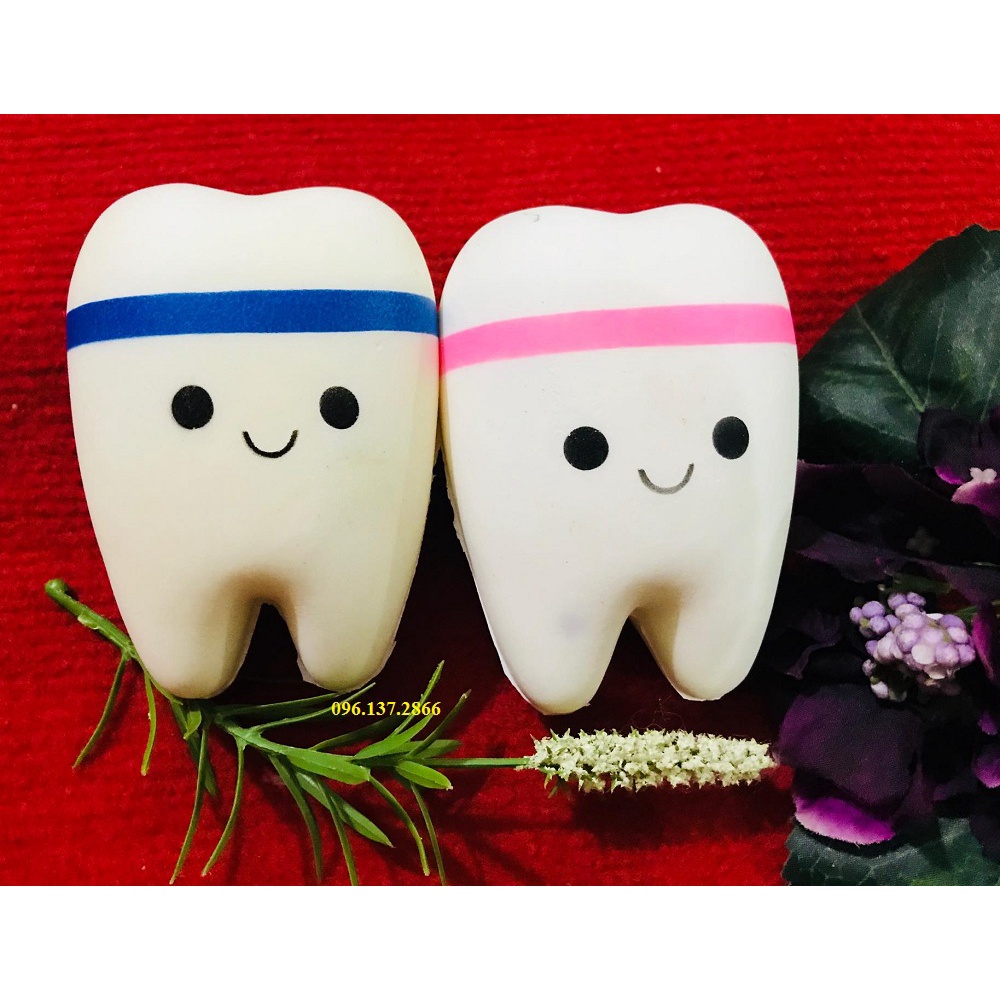 tkdc Squishy Mô Phỏng Hình Chiếc Răng dễ thương