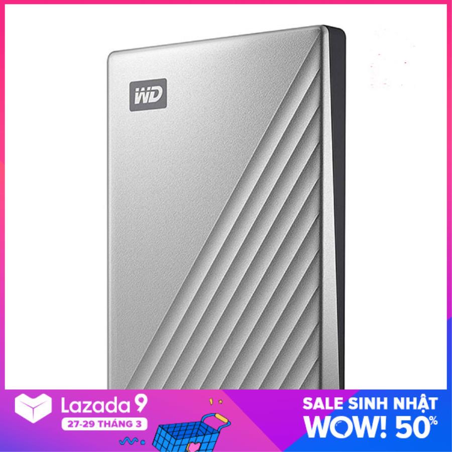 Ổ cứng di động hdd wd my passport ultra 1tb / 2tb / 4tb usb type c màu bạc model 2019 - chính hãng wd bảo hành 3 năm