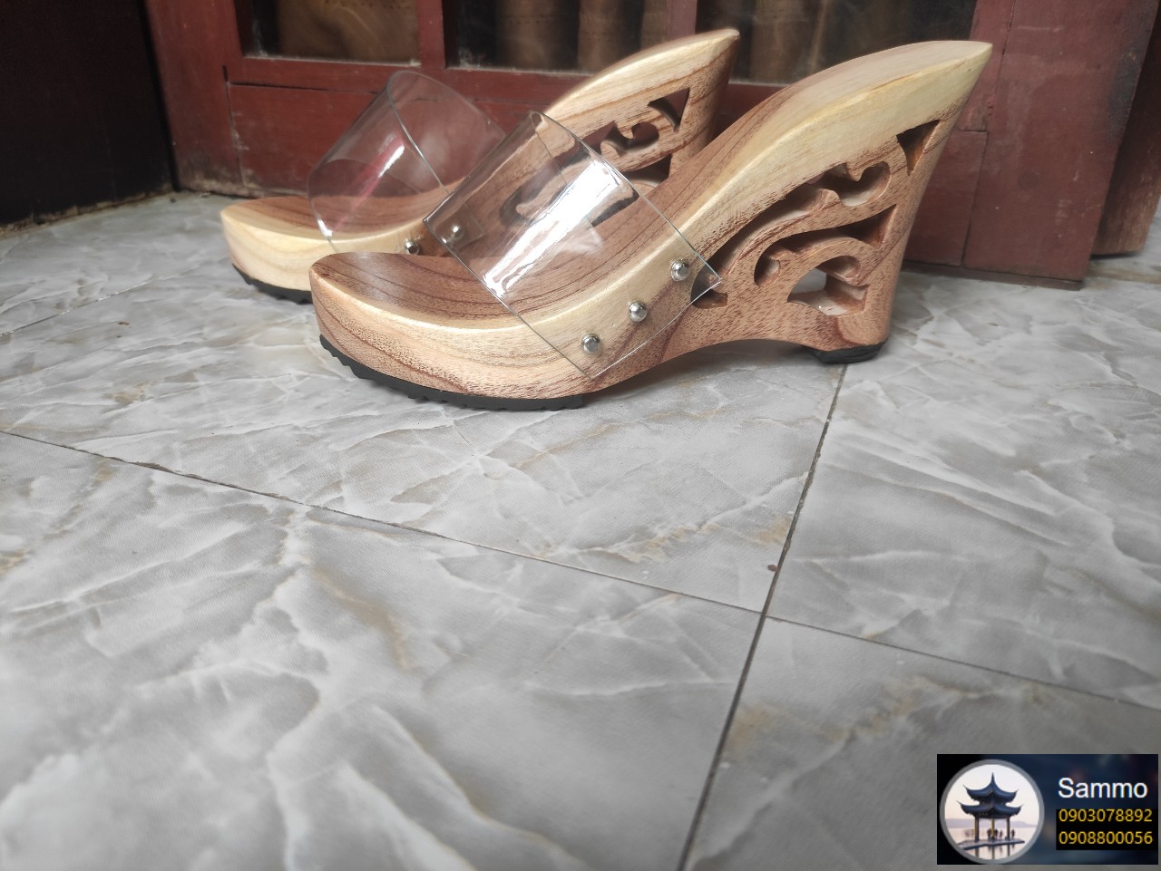 Guốc Gỗ Đế Xuồng 10 Phân