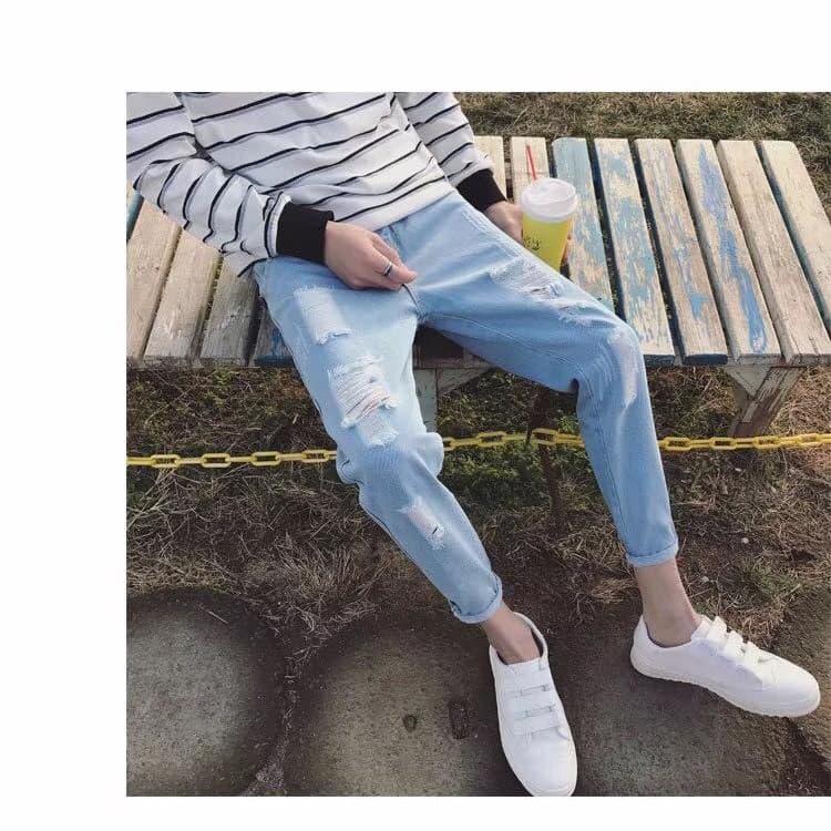 [HCM]Quần Baggy Rách - Jean dày