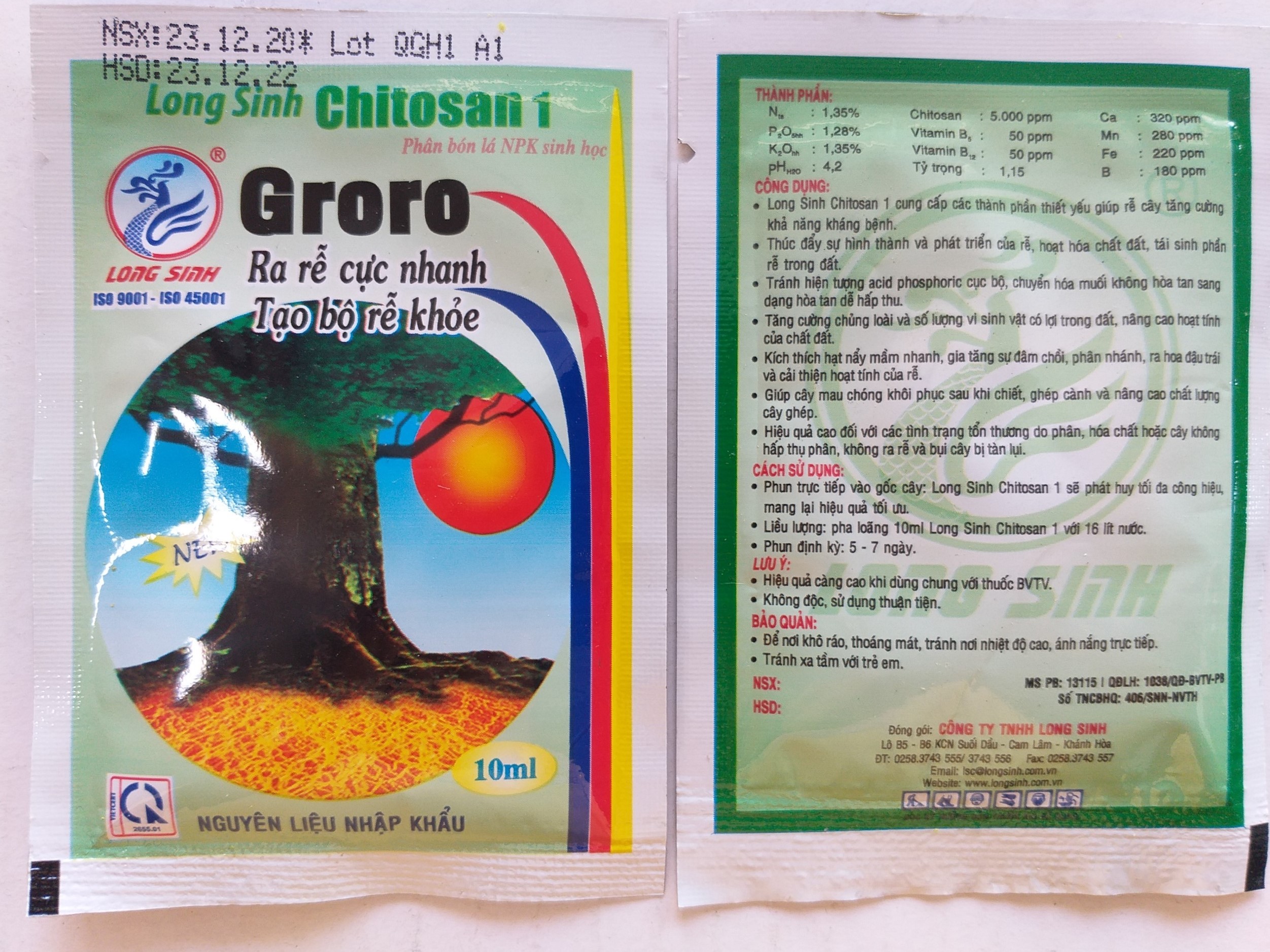 Phân bón lá NPK sinh học Groro