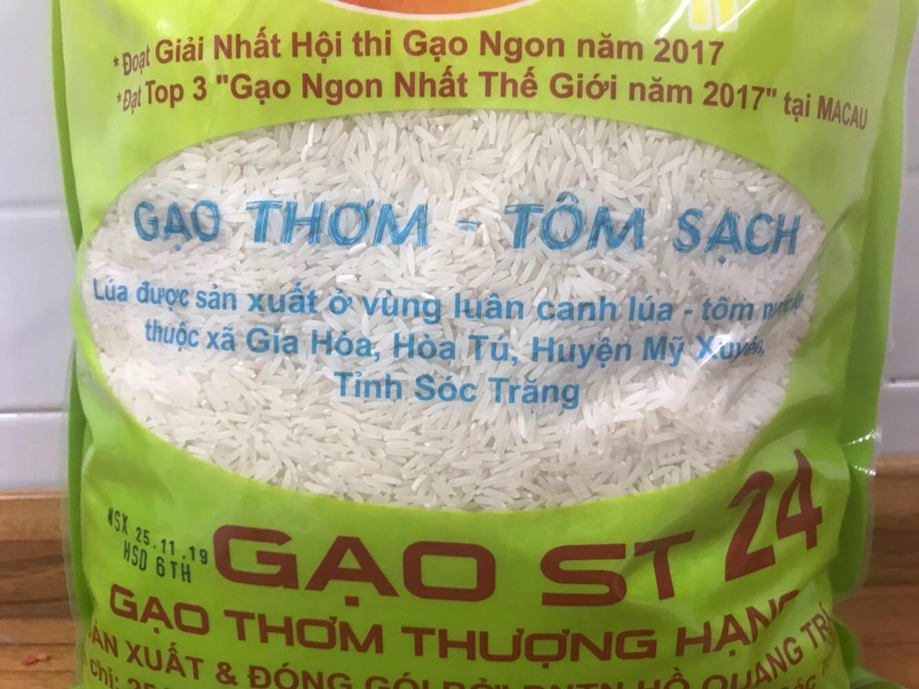 Gao st24 Gao Thom Tom Sach tui 5kg