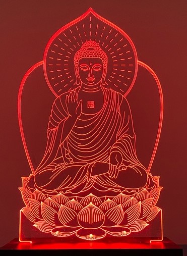 LED 3D figure Amitabha Buddha decoration room