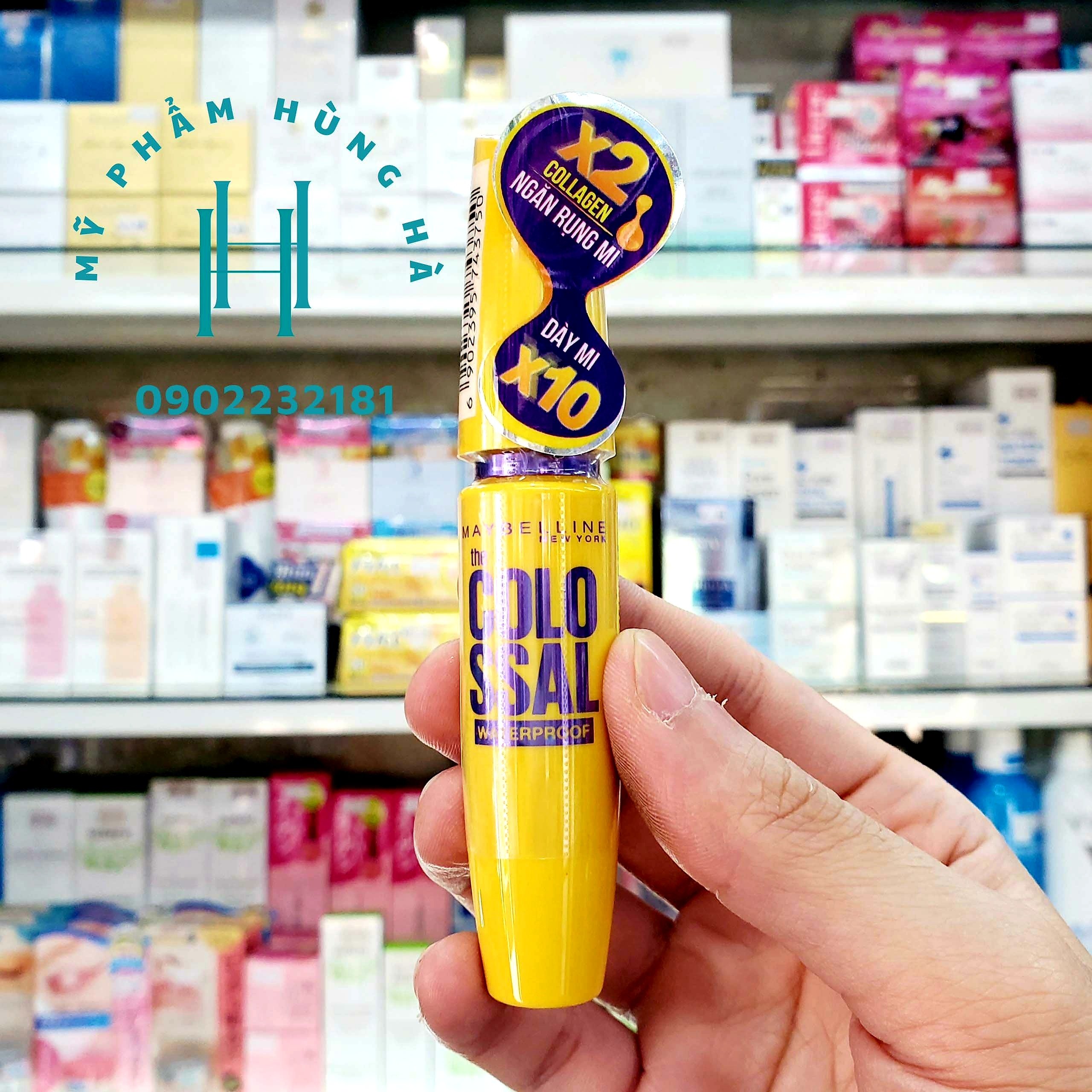 Chuốt mi, mascara Maybeline Newyork Colorsal Black, làm dày mi, dưỡng ẩm, ngăn rụng mi