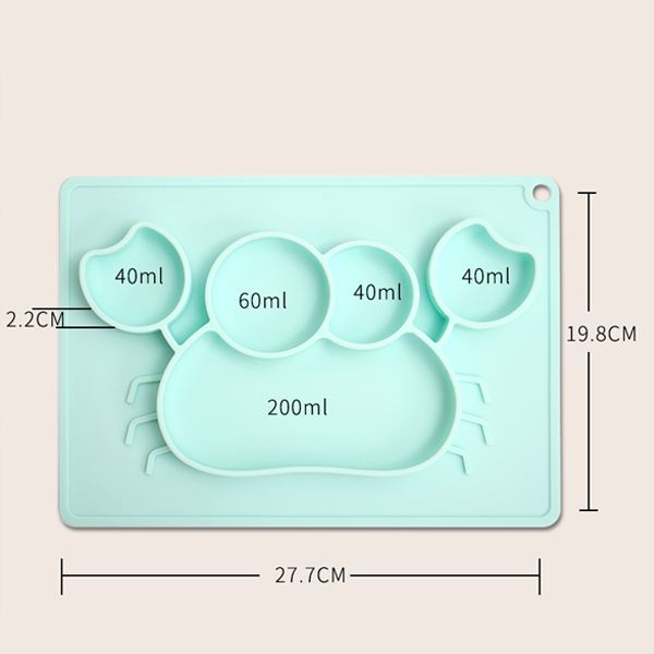 KHAY ĂN DẶM SILICON (Hình cua, cá voi, gấu, ếch, que kem...) - GABBY STORE