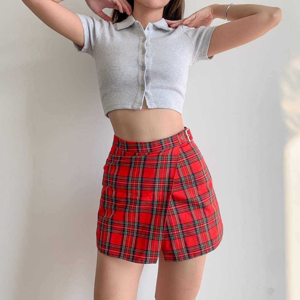 Usthebasic - Chân váy nữ Pleated Belt Wrap Skirt