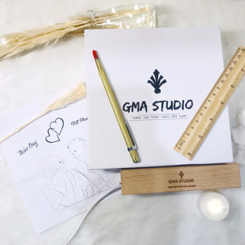 Đèn handmade khắc theo hình yêu cầu GMA Studio