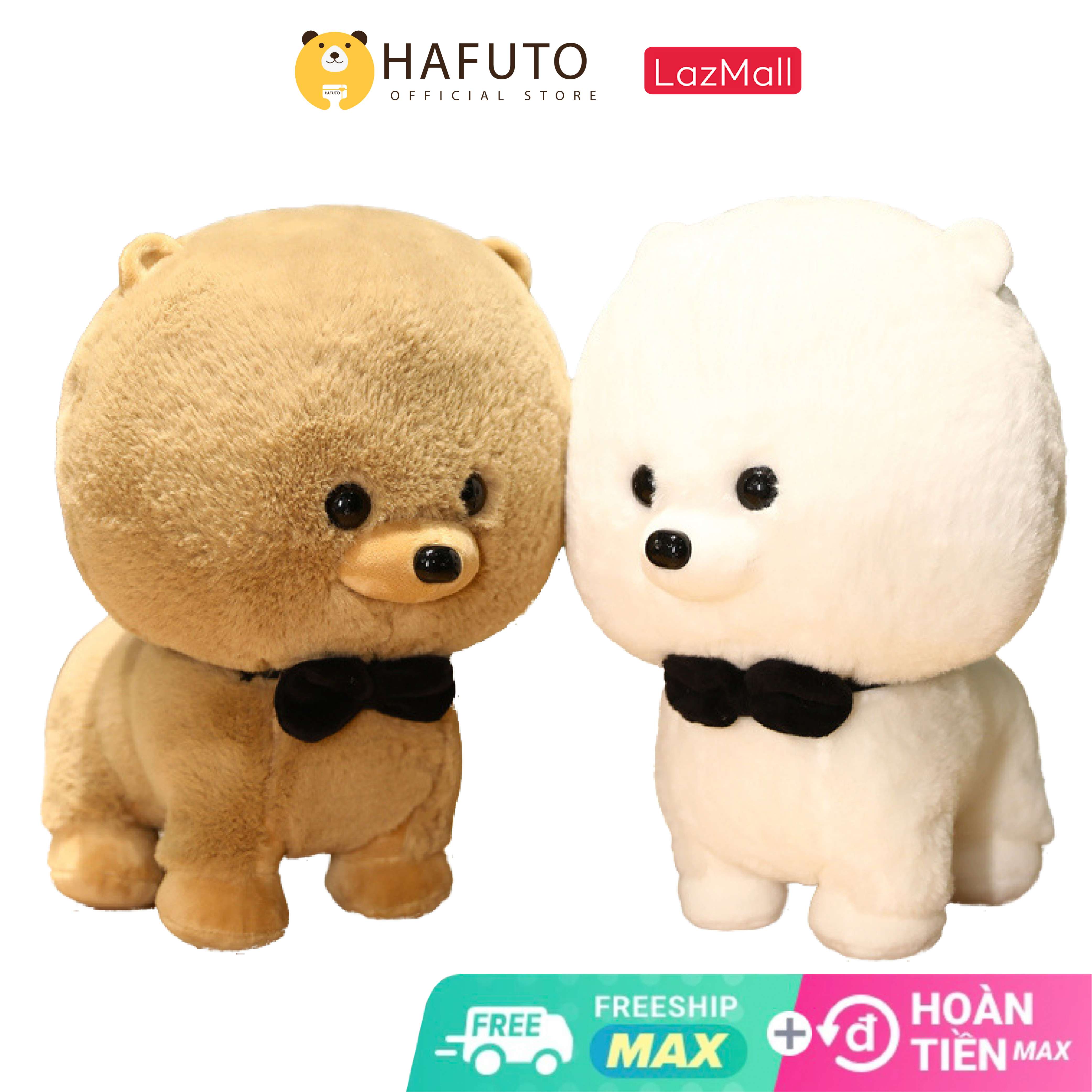 Chó Lông Xù Đeo Nơ Đủ Size Hàng Cao Cấp HaFuTo