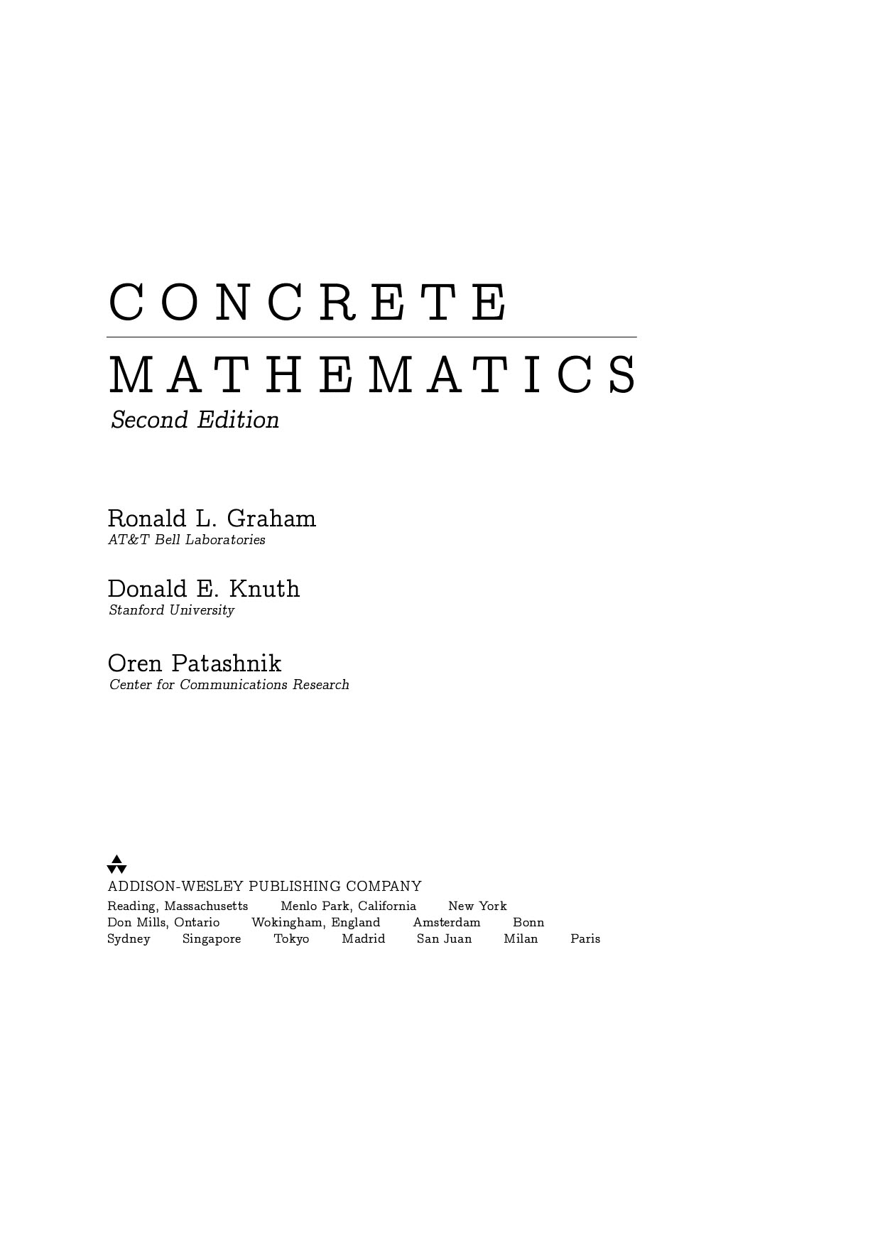 Concrete Mathematics