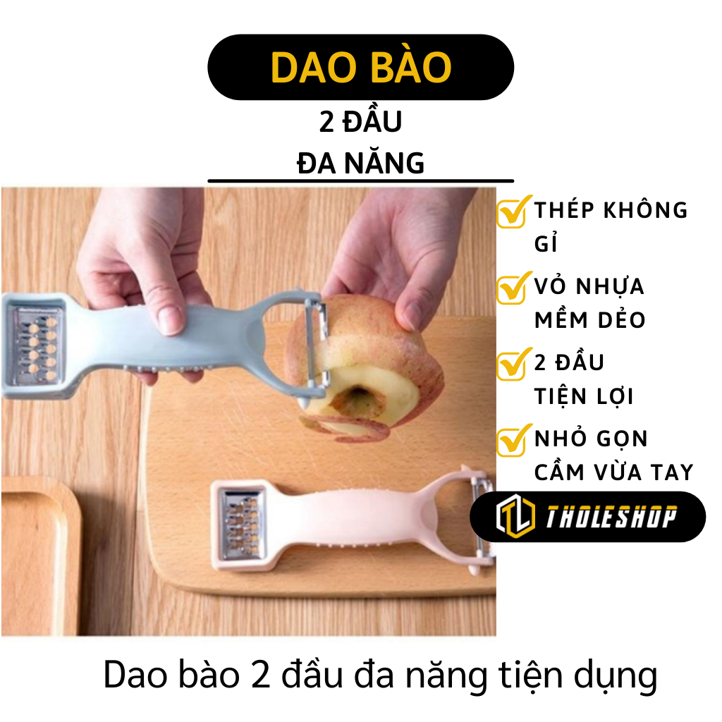 Dao bào đa năng - Dụng cụ bào, gọt củ quả 2in1 - Dao 2 lưỡi gọt vỏ,bào sợi cà rốt, khoai tây tiện dụng