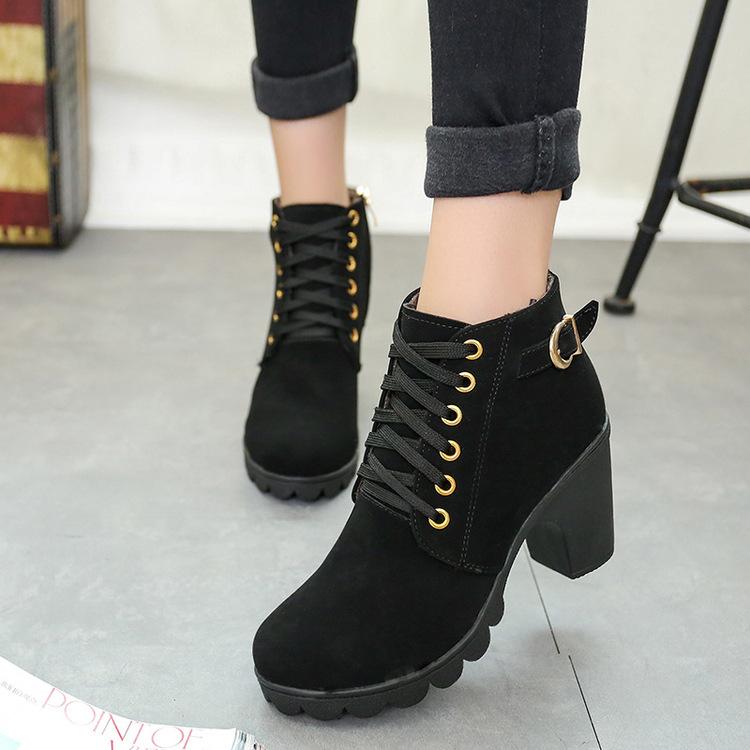 [HCM]Giày boot nữ đế vuông ADORA - GN323