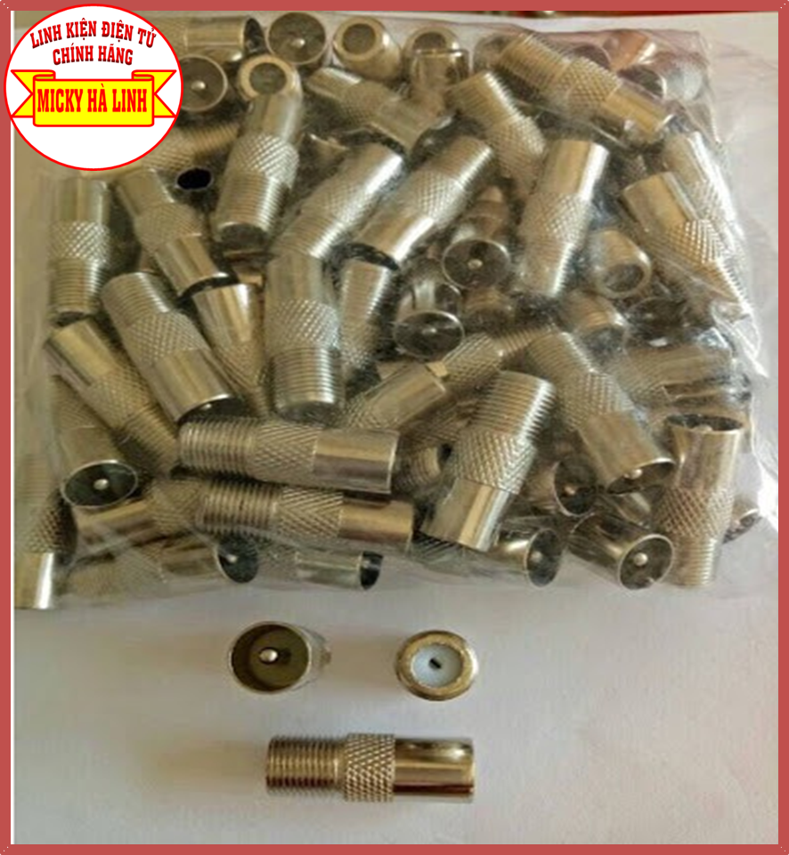 [HCM]JACK TV Rắc TV rắc kết nối tivi hoặc anten đường truyền âm tường Bịch 100 con