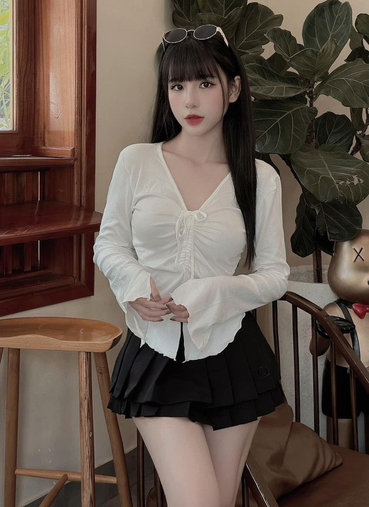 Áo thun nữ  rút dây cực hot.