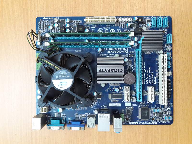 Combo main G41 DDR III +ram +cpu + quạt + fe tháo case giá rẻ