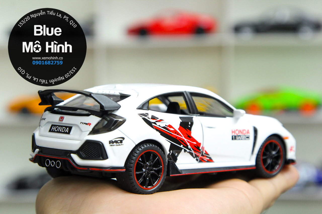 Blue mô hình | Xe mô hình Honda Civic Type R mở hết cửa 1:32