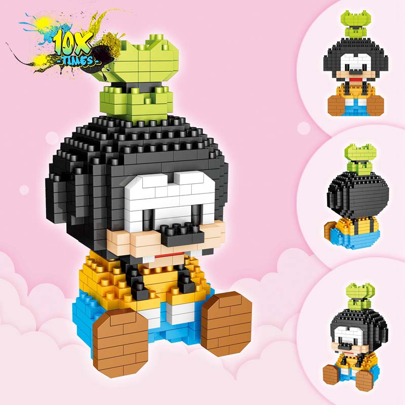 Lego 3d chuột mickey, vịt donal, cún goofy mẫu ngồi quà tặng sinh nhật trẻ em, quà tặng bạn gái, bạn trai