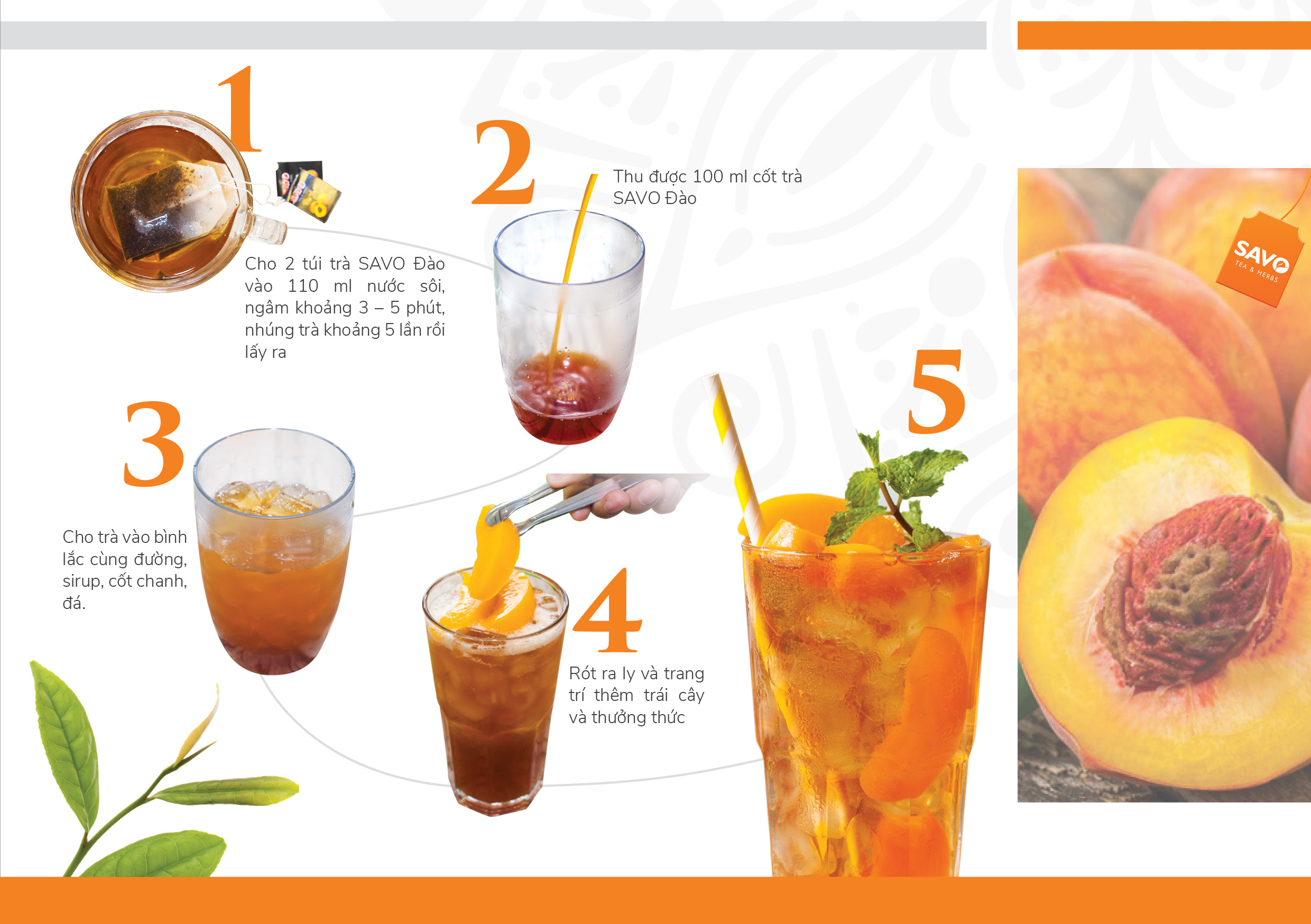 [HCM]Trà Hòa Tan Đào Ice Tea sản phẩm của SAVO