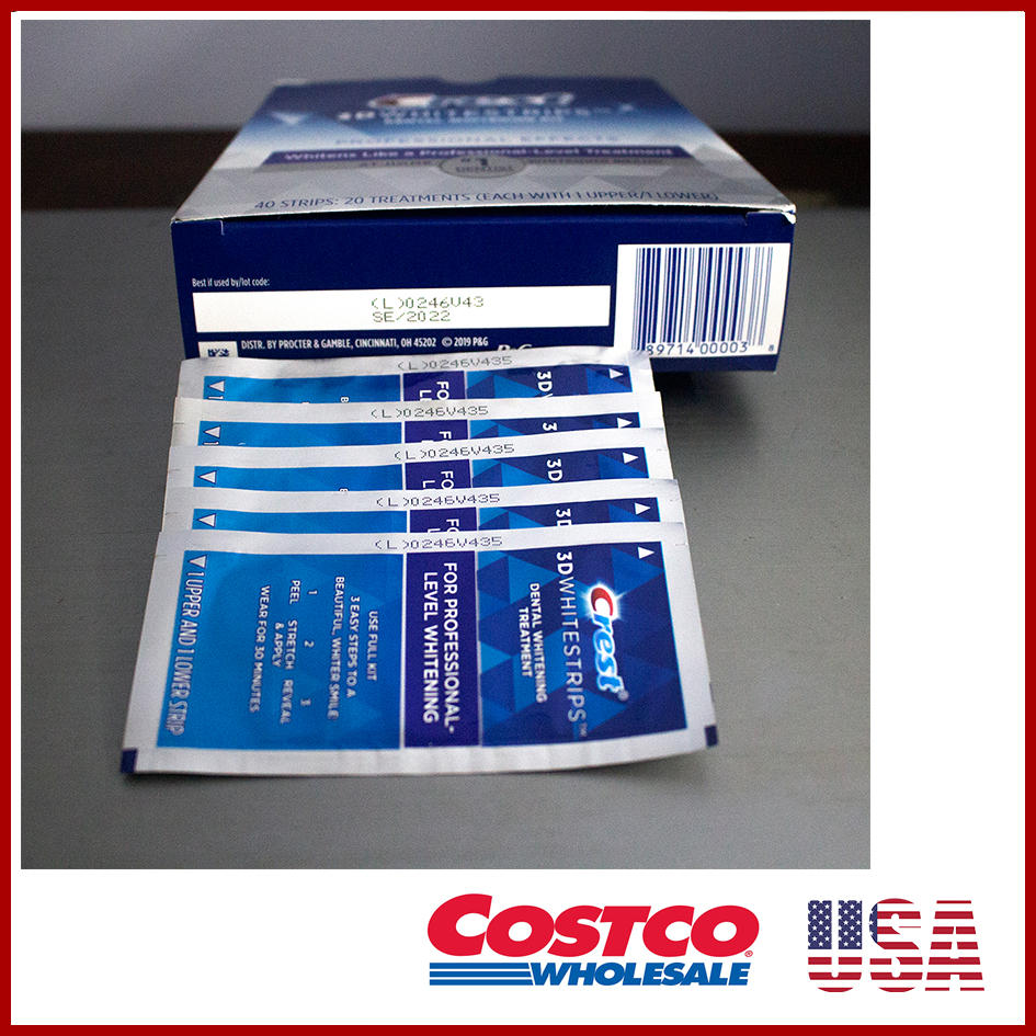 5 gói dán trắng răng Crest 3D WHITE Whitestrips Professional Effects (HÀNG LOẠI 1 CỦA CREST, COSTCO MỸ)
