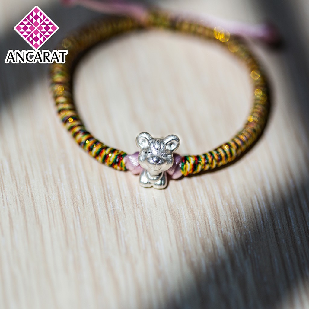 ANCARAT - Charm Bạc 12 Con Giáp - Tuổi Tý ( Tết Vòng tay Handmade theo yêu cầu)