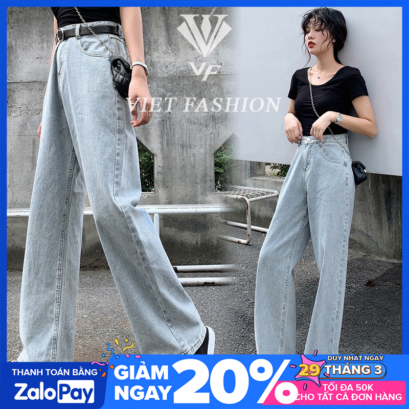 [HCM]QUẦN JEAN ỐNG SUÔNG RỘNG VẢI DENIM TRƠN DÀI CHẠM MẮT CÁ + ÁO THUN TRƠN (MUA RIÊNG)