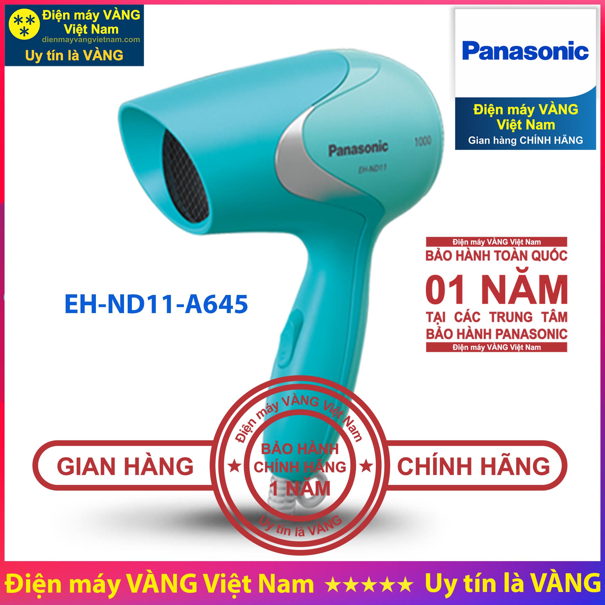 Máy sấy tóc Panasonic EH-ND11-A645 Xanh - Hãng phân phối chính thức