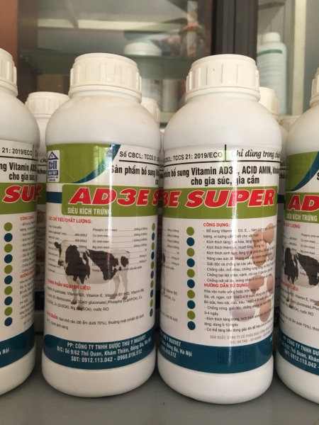 AD3E siêu kích trứng vật nuôi(1lít) chỉ dùng trong thú y