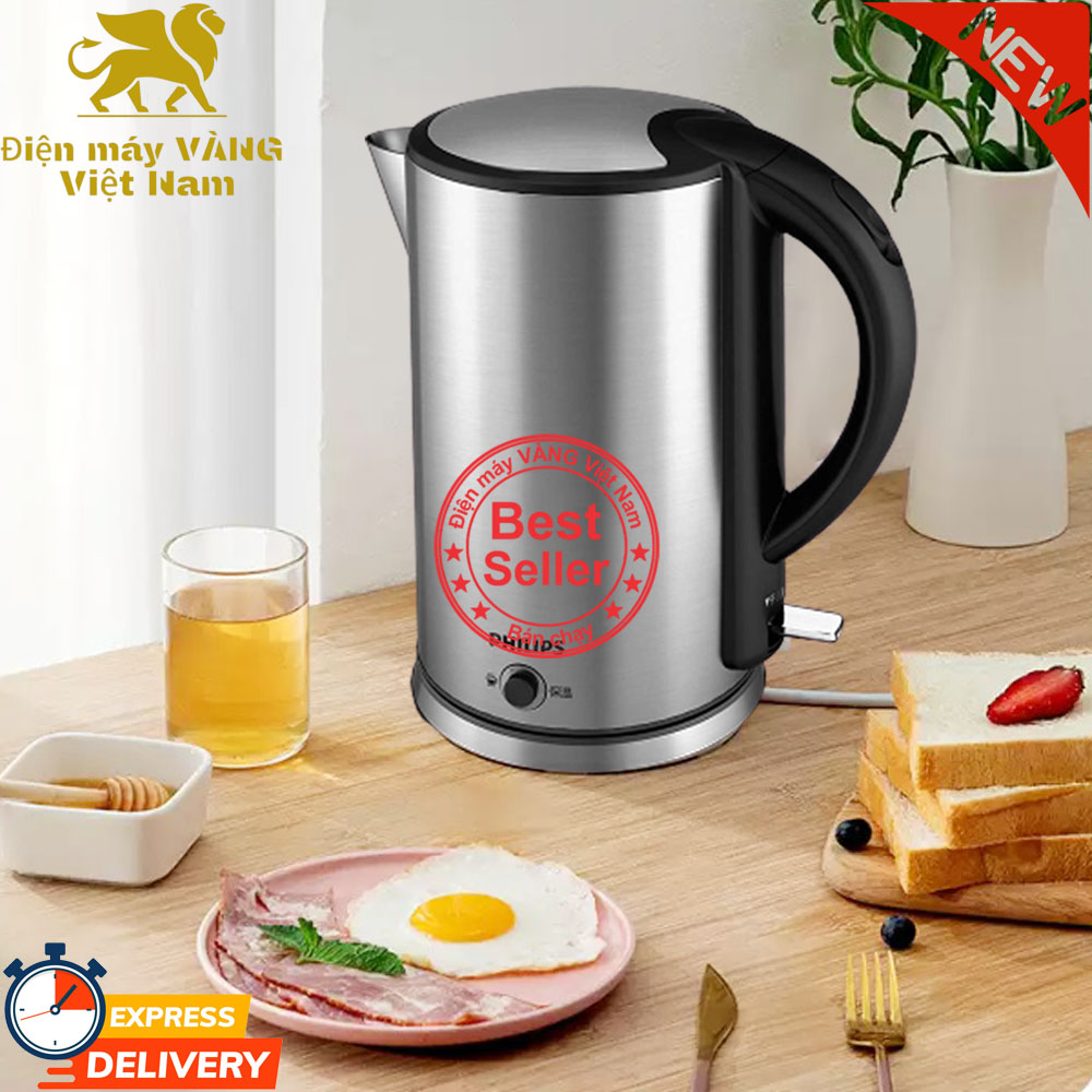 Ấm siêu tốc Philips HD9316 1.7L (bạc) - Hàng nhập khẩu