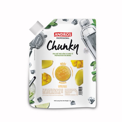 Mứt Andros Chunky Mango (Xoài) 1Kg- Mứt trái cây Cloudmart